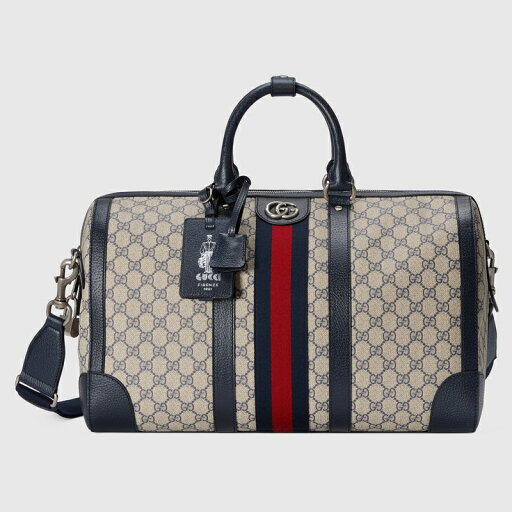 グッチ GUCCI メンズ SAVOY ミディアム ダッフルバッグ【ベージュ&ブルー GGスプリーム キャンバス 】【送料無料】【正規品】 グッチ GUCCI メンズ SAVOY ミディアム ダッフルバッグ【ベージュ&ブルー GGスプリーム キャンバス 】【送料無料】【正規品】