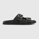 グッチ GUCCI メンズ バックル付き スライドサンダル【831830 FAD71 1000 】【送料無料】【正規品】