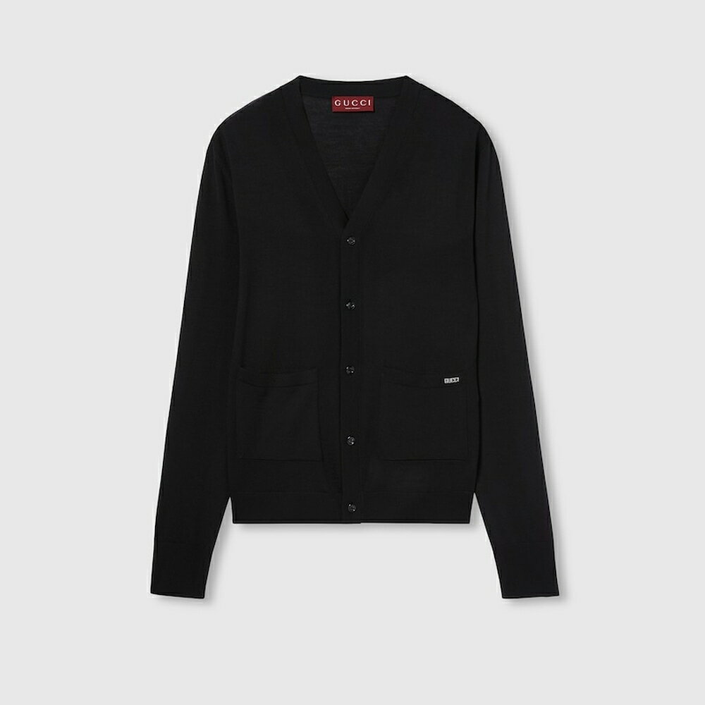 グッチ GUCCI メンズ インターシャ ファインウールニット カーディガン【822599 XKEP1 1070 】【送料無料】【正規品】