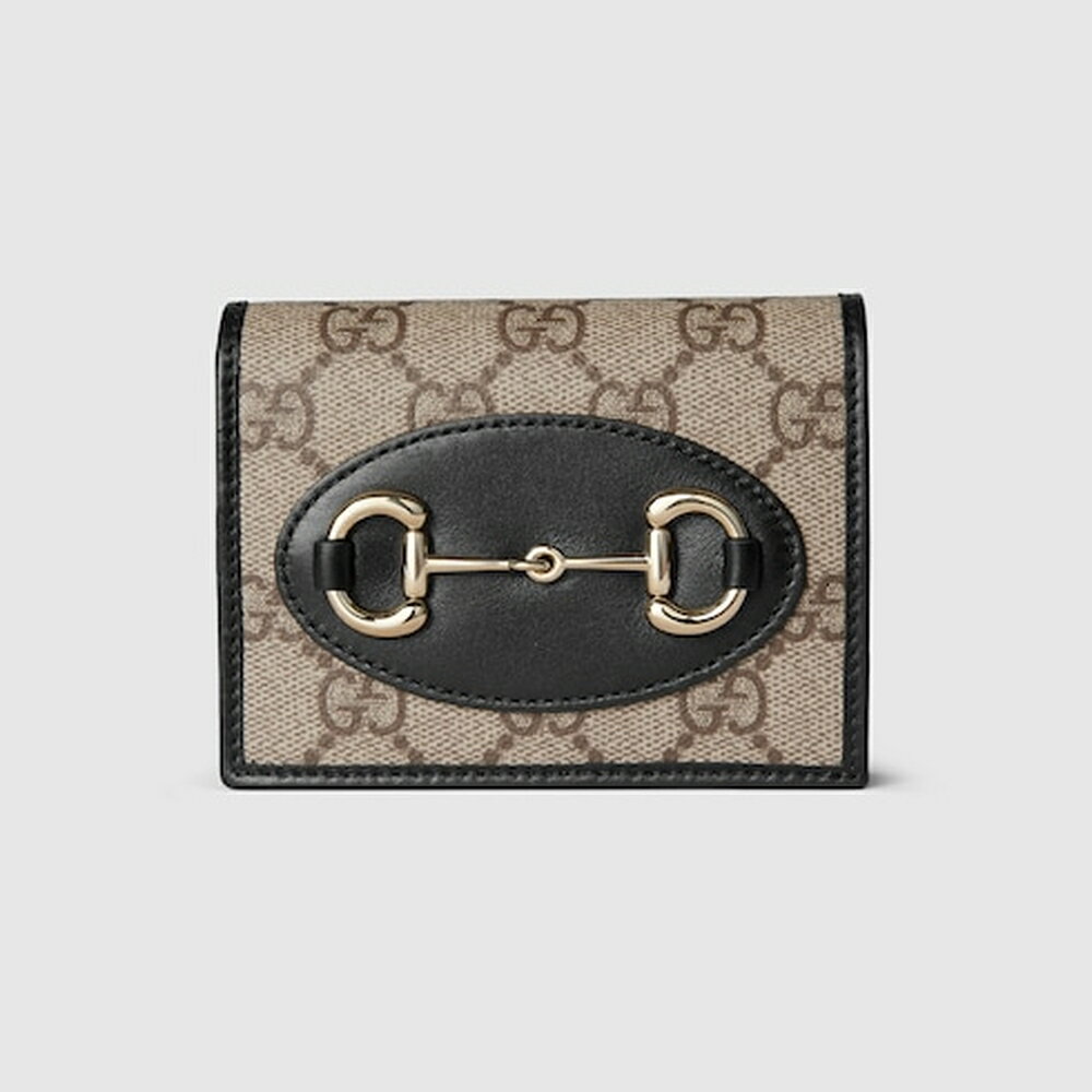 グッチ GUCCI レディース ホースビット 1955 スモールウォレット 財布【ベージュ＆ダークブラウン ファブリック 】【送料無料】【正規品】