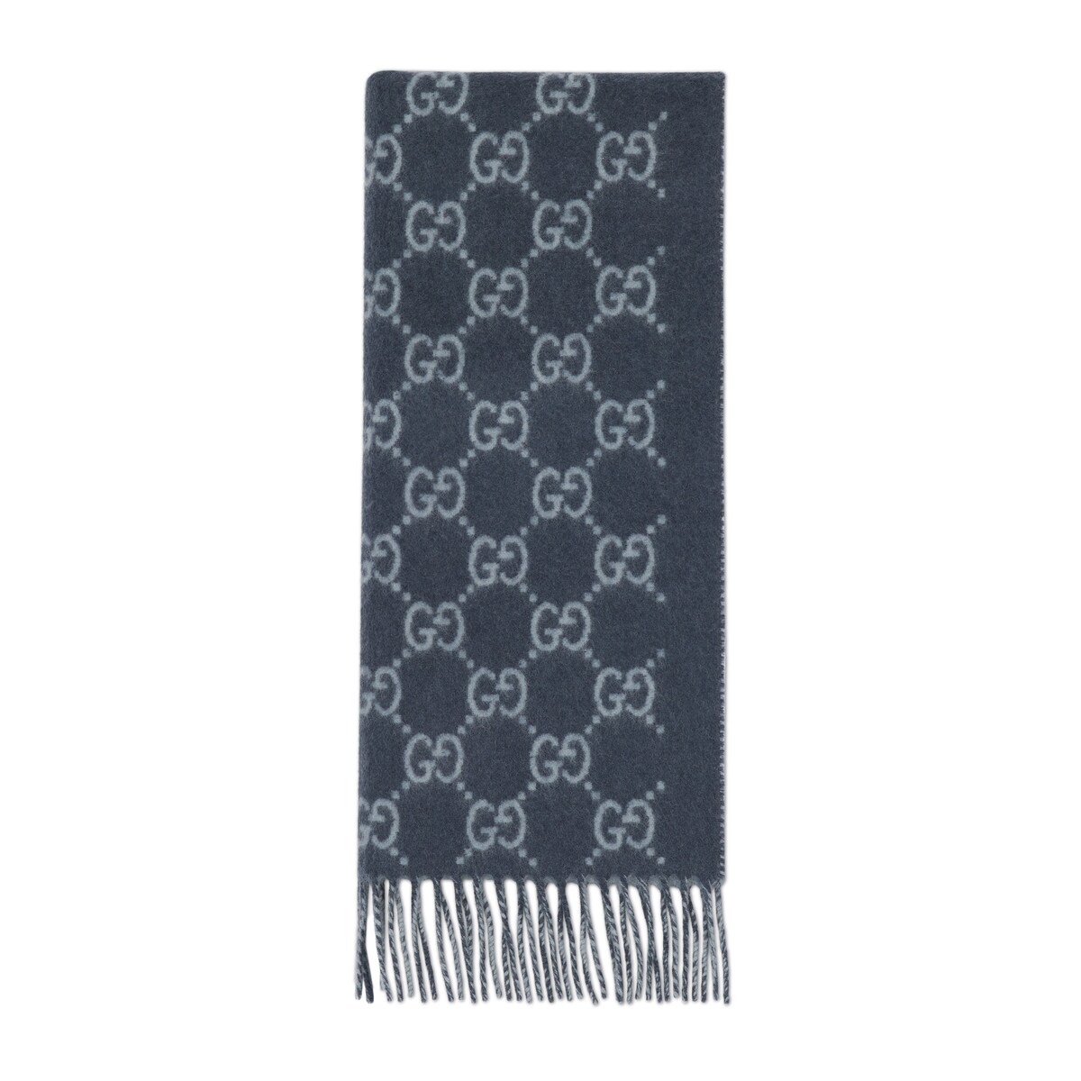 グッチ GUCCI 2026秋冬 メンズ GG カシミア スカーフ 812317 4GABX 4169【ブルー 】【送料無料】【正規品】