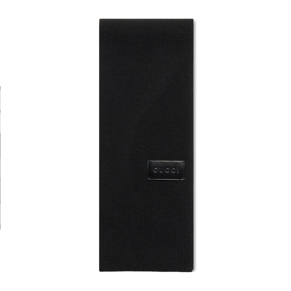 グッチ GUCCI 2026秋冬 メンズ リブ ウール スカーフ A007G1 4G200 1000【ブラック 】【送料無料】【正規品】