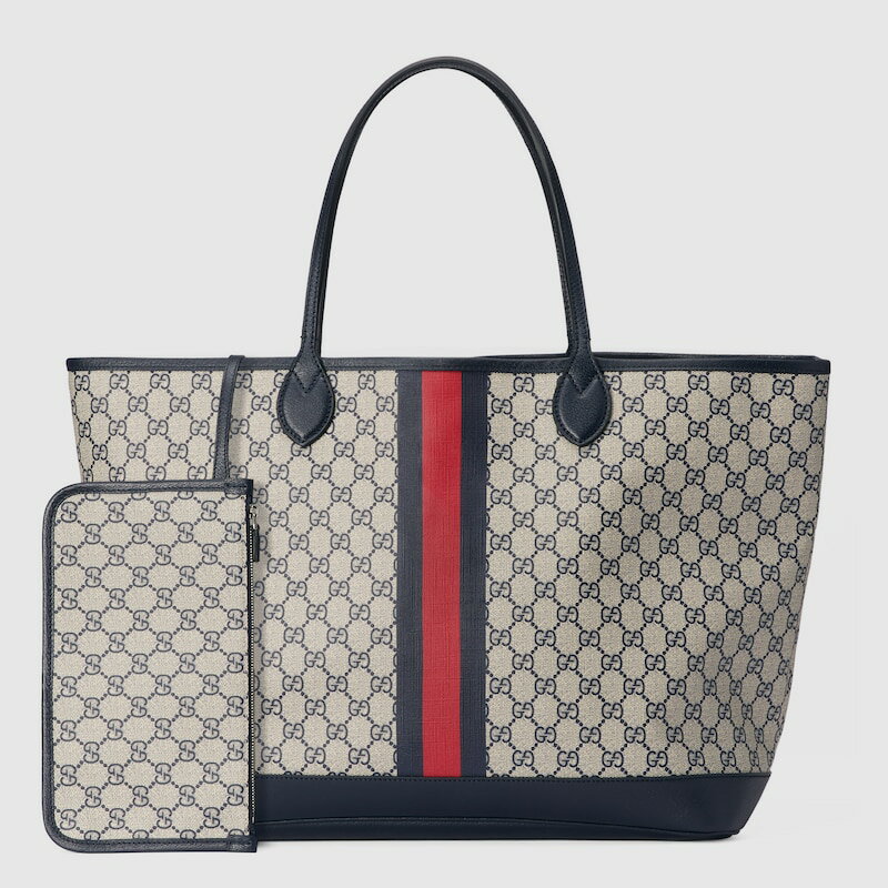 グッチ GUCCI レディース オフィディア ラージ トートバッグ726755 2YGAT 8562【ベージュ＆ブルー GGスプリーム 】【送料無料】【正規品】