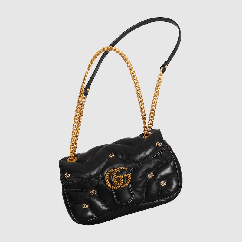 グッチ GUCCI レディース GGマーモント スモール ショルダーバッグ443497 AACPG 1000【ブラック 】【送料無料】【正規品】