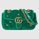 グッチ GUCCI レディース GGマーモント ミニ ショルダーバッグ446744 FACK2 2545【グリーン 】【送料無料】【正規品】