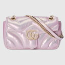 グッチ GUCCI レディース GGマーモント スモール ショルダーバッグ443497 AAC2U 5826【ピンク オーロラ 】【送料無料】【正規品】