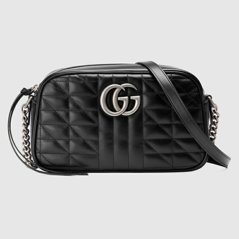 グッチ GUCCI レディース GGマーモント スモール ショルダーバッグ447632 UM8BN 1000【ブラック レザー 】【送料無料】【正規品】