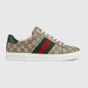 グッチ GUCCI メンズ エース ウェブ ストライプ スニーカー760775 FACMZ 9746【ベージュ&エボニー 】【送料無料】【正規品】