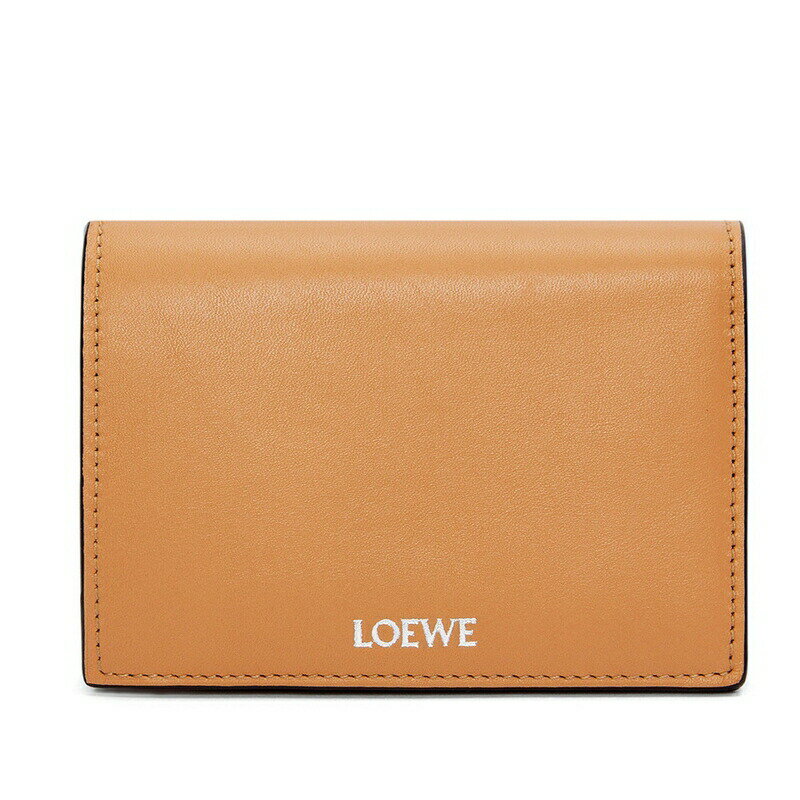 ロエベ 財布（メンズ） ロエベ LOEWE 2024春夏 メンズ フォールデッド ウォレット 財布【ウォームデザート/ブラック 】【送料無料】【正規品】