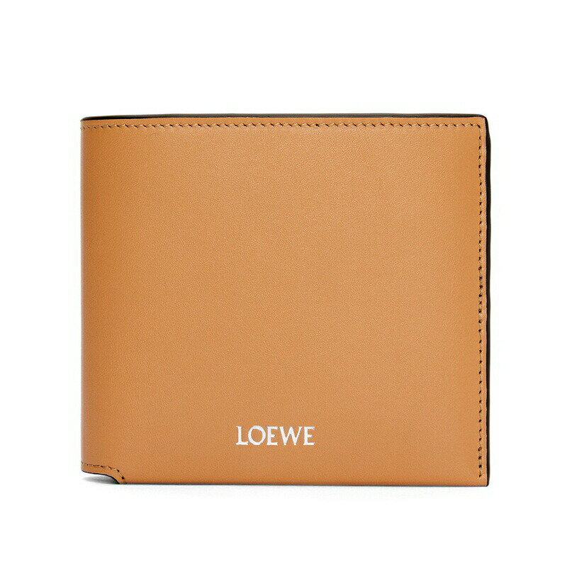 ロエベ 財布（メンズ） ロエベ LOEWE 2024春夏 メンズ バイフォールド ウォレット 財布【ウォームデザート/ブラック 】【送料無料】【正規品】