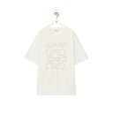 ロエベ LOEWE 2024春夏 メンズ ルーズフィット Tシャツ(コットン)【オフホワイト 】【送料無料】【正規品】