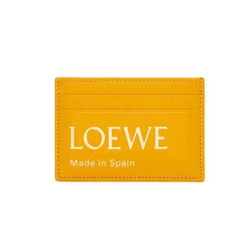 ロエベ 財布（レディース） ロエベ LOEWE 2024春夏 レディース エンボス ロエベ プレーン カードホルダー【サンフラワー 】【送料無料】【正規品】