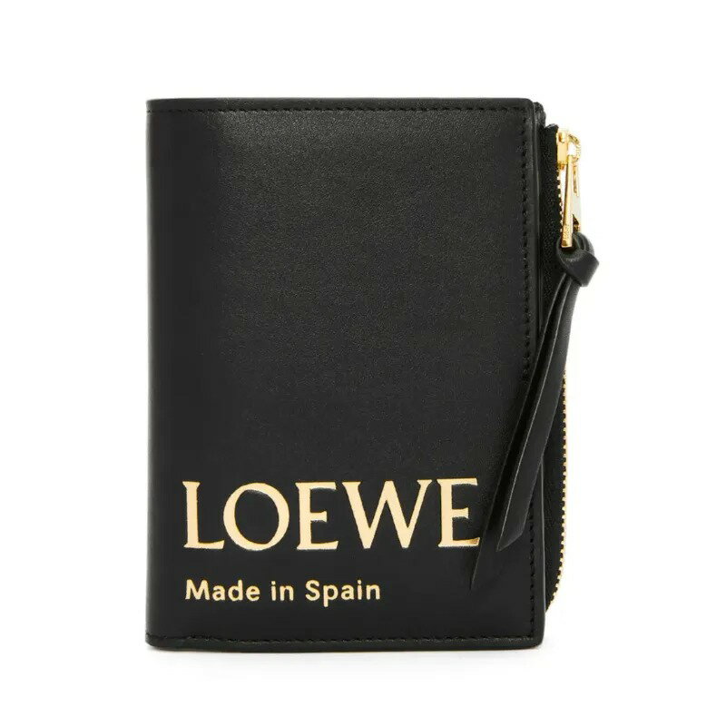 ロエベ 財布（レディース） ロエベ LOEWE 2024春夏 レディース エンボス ロエベ コンパクトウォレット 財布 スリム【ブラック 】【送料無料】【正規品】