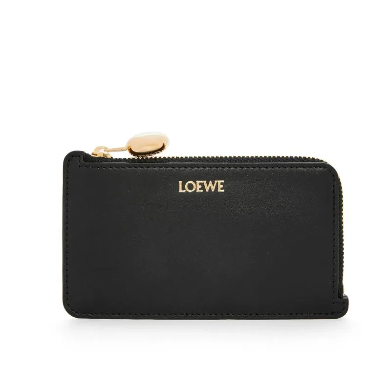 ロエベ 財布（レディース） ロエベ LOEWE 2024春夏 レディース ぺブル コインカードホルダー【ブラック 】【送料無料】【正規品】