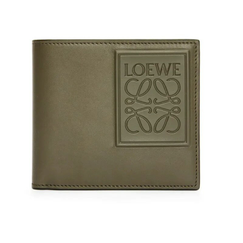 ロエベ LOEWE 2024春夏 メンズ バイフォールド ウォレット 財布【カーキグリーン 】【送料無料】【正規品】