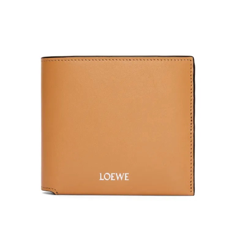 ロエベ 財布（メンズ） ロエベ LOEWE 2024春夏 メンズ バイフォールド ウォレット 財布【ウォームデザート/ブラック 】【送料無料】【正規品】