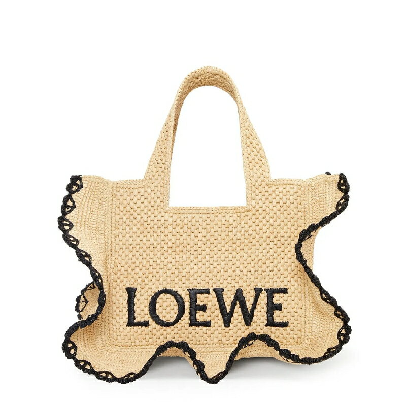 ロエベ 夏バッグ レディース ロエベ LOEWE 2024春夏 レディース ロエベフォント トート スモール【ナチュラル/ブラック 】【送料無料】【正規品】