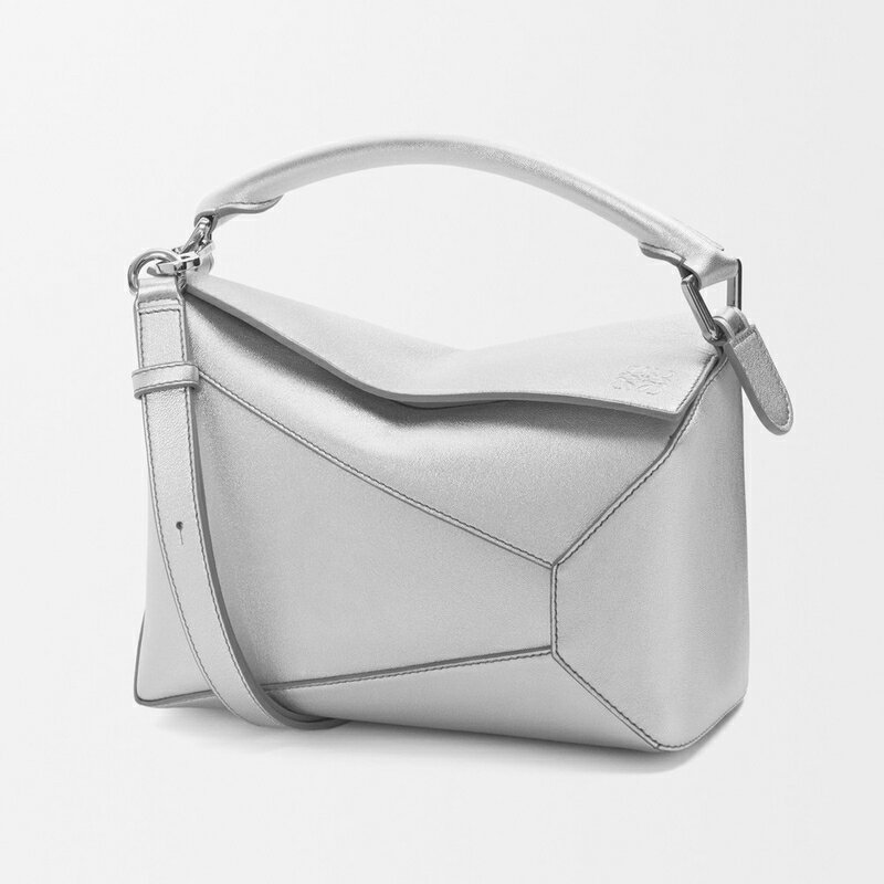 ロエベ LOEWE 2025春夏 レディース パズルバッグ スモール【シルバー 】【送料無料】【正規品】