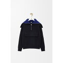 ロエベ LOEWE 2025春夏 メンズ ジップアップ セーター ニット【ブルー 】【送料無料】【正規品】
