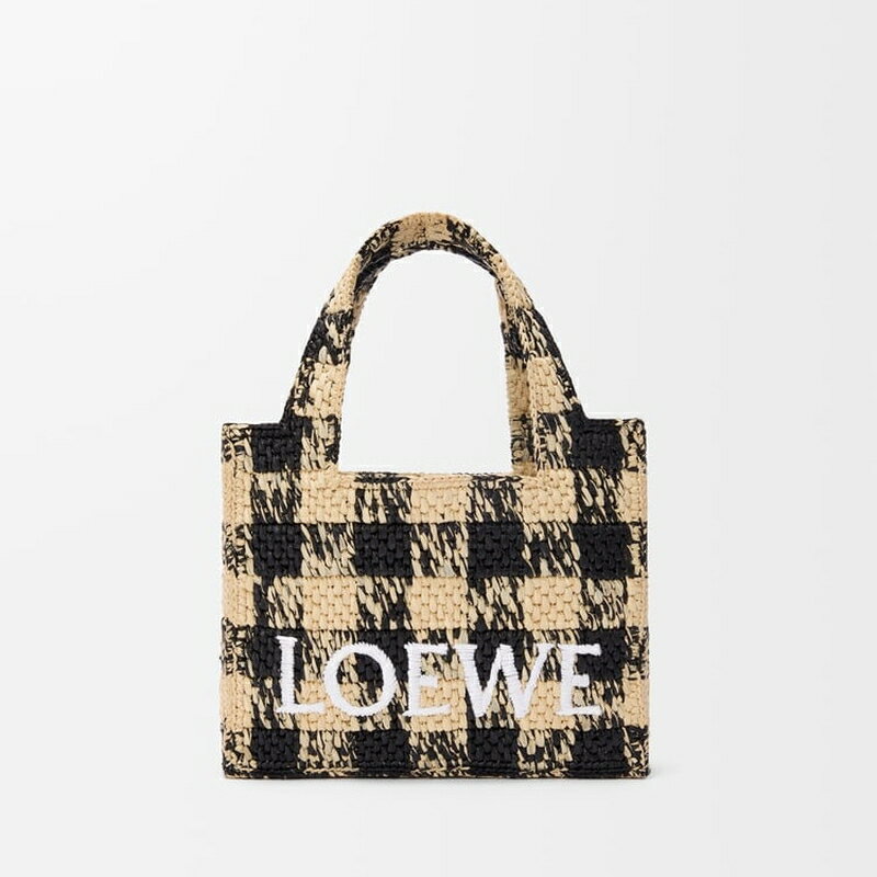 ロエベ LOEWE 2025春夏 レディース ロエベフォント トートバッグ ミニ【ナチュラル/ブラック 】【送料無料】【正規品】のサムネイル