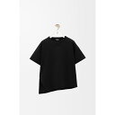 ロエベ LOEWE 2025春夏 レディース アシンメトリー Tシャツ【ブラック 】【送料無料】【正規品】
