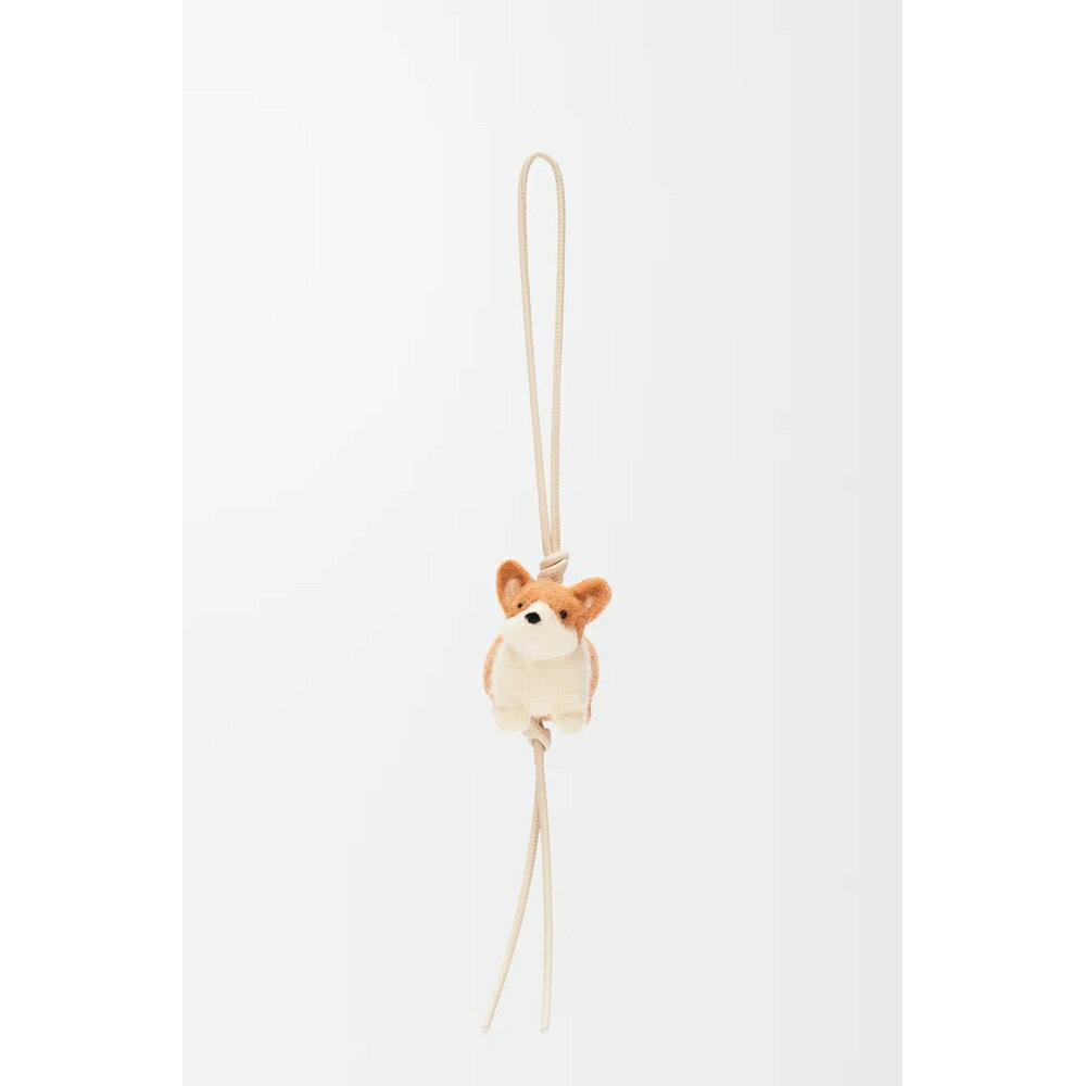 ロエベ LOEWE レディース コーギー チャーム【ソフトホワイト/オレンジ 】【送料無料】【正規品】