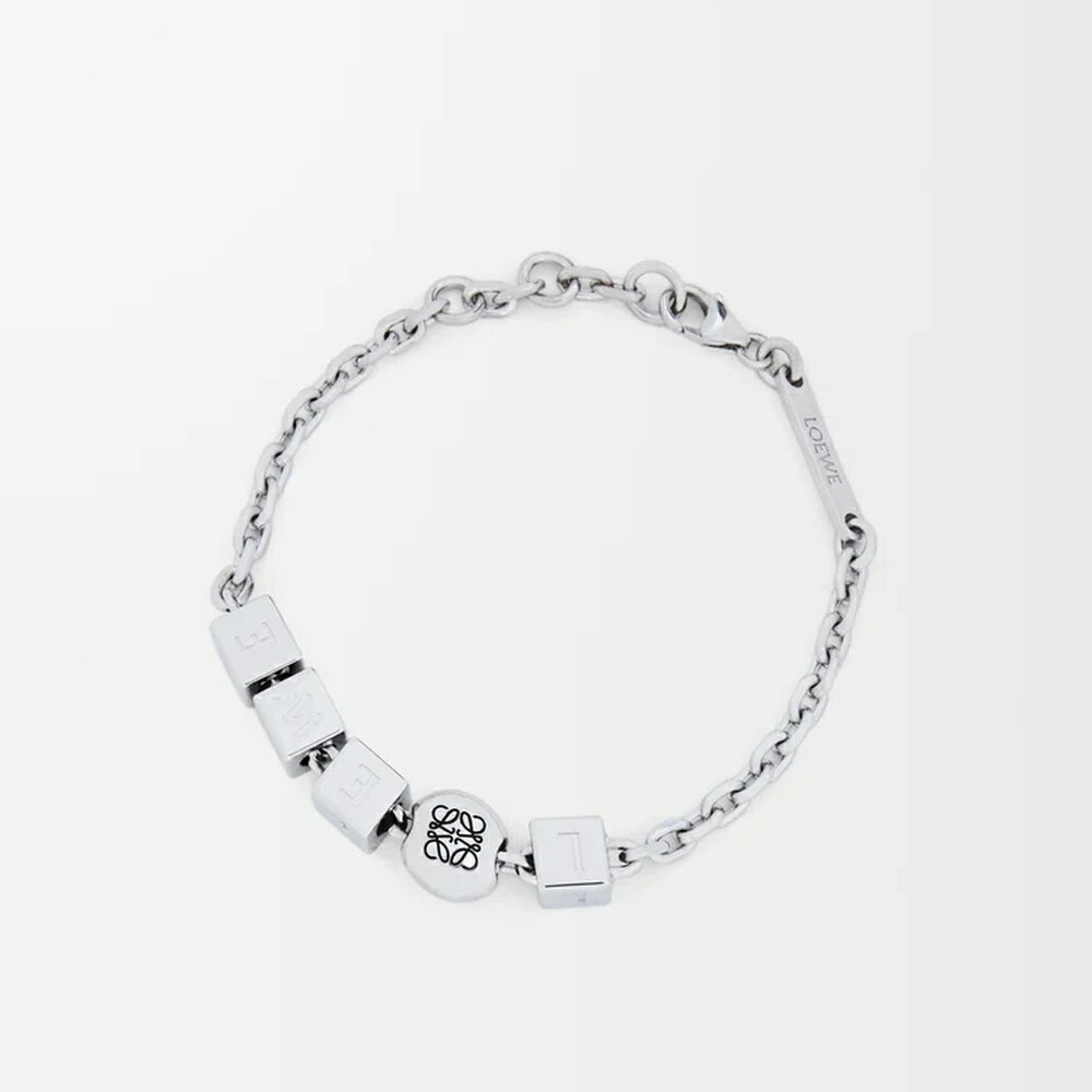 ロエベ LOEWE レディース ぺブル キューブ ブレスレット【シルバー 】【送料無料】【正規品】
