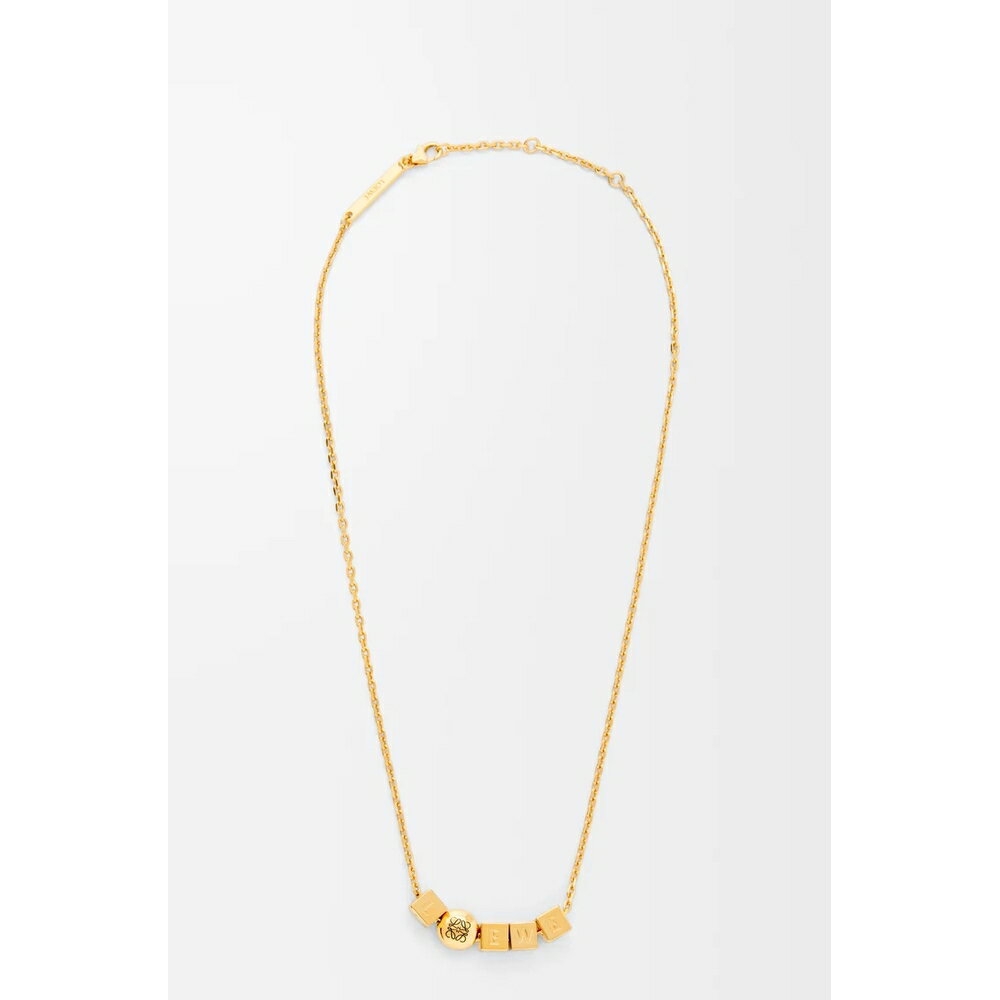 ロエベ LOEWE 2025秋冬レディース ペブル キューブ ネックレス【ゴールド 】【送料無料】【正規品】