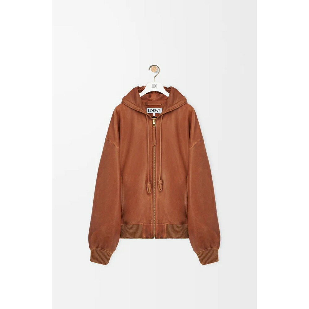 ロエベ LOEWE 2025秋冬メンズ フーデッド ジャケット【タン 】【送料無料】【正規品】