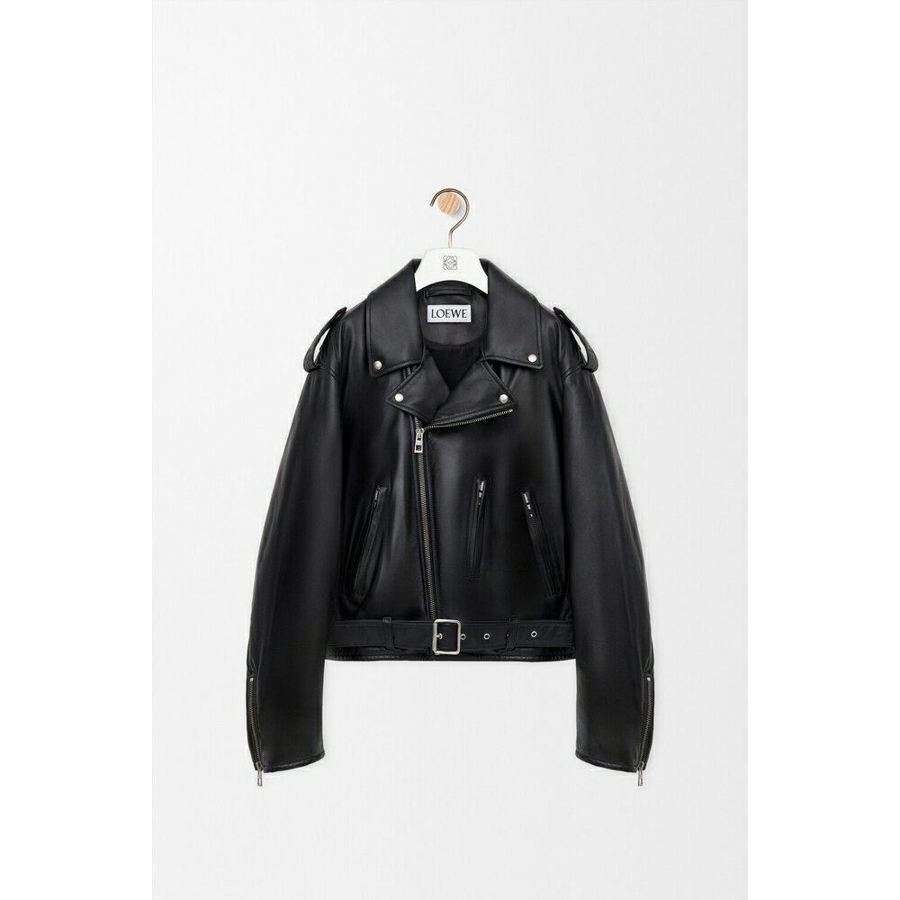 ロエベ LOEWE 2026春夏メンズ バイカー ジャケット【ブラック 】【送料無料】【正規品】