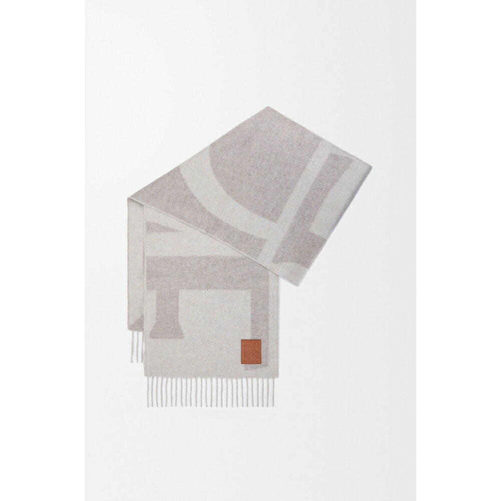 ロエベ LOEWE 2026春夏メンズ スカーフ【ライトグレー/ストーン 】【送料無料】【正規品】