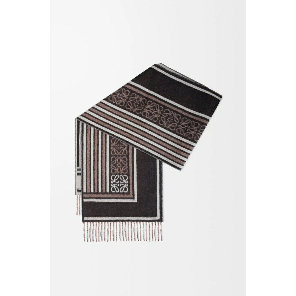 ロエベ LOEWE 2026春夏メンズ スカーフ【Dark Coffee 】【送料無料】【正規品】