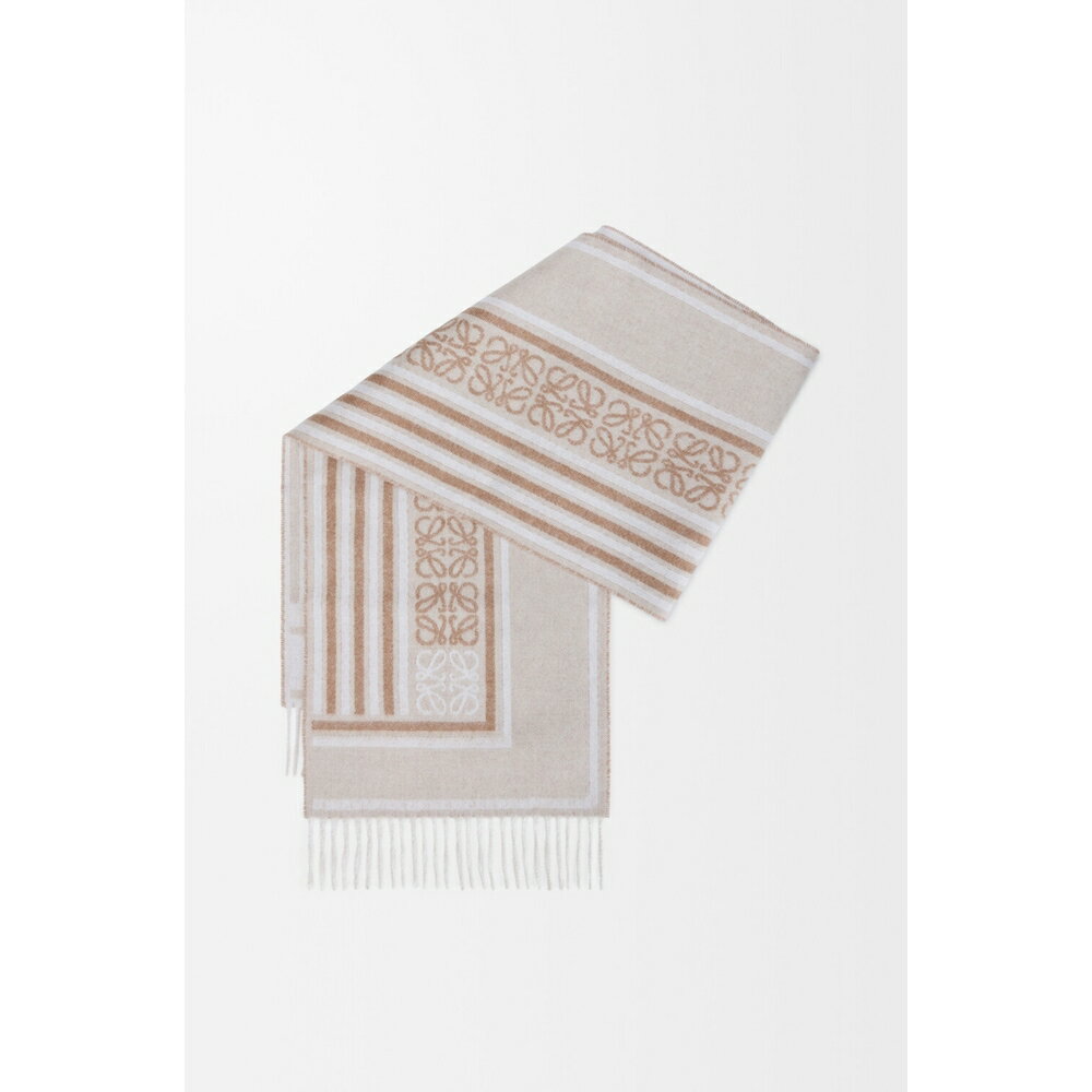 ロエベ LOEWE 2026春夏メンズ スカーフ【ライトベージュ 】【送料無料】【正規品】