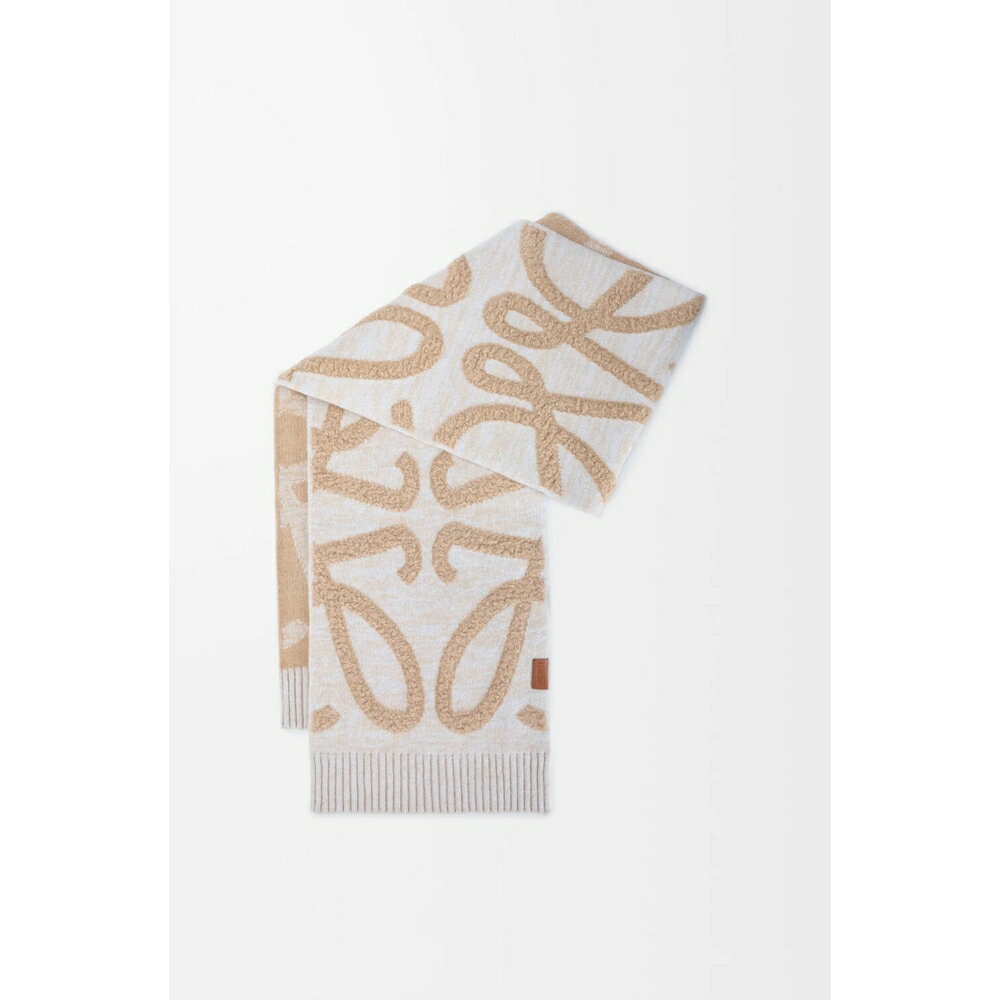 ロエベ LOEWE 2026春夏メンズ スカーフ【ベージュメランジュ 】【送料無料】【正規品】