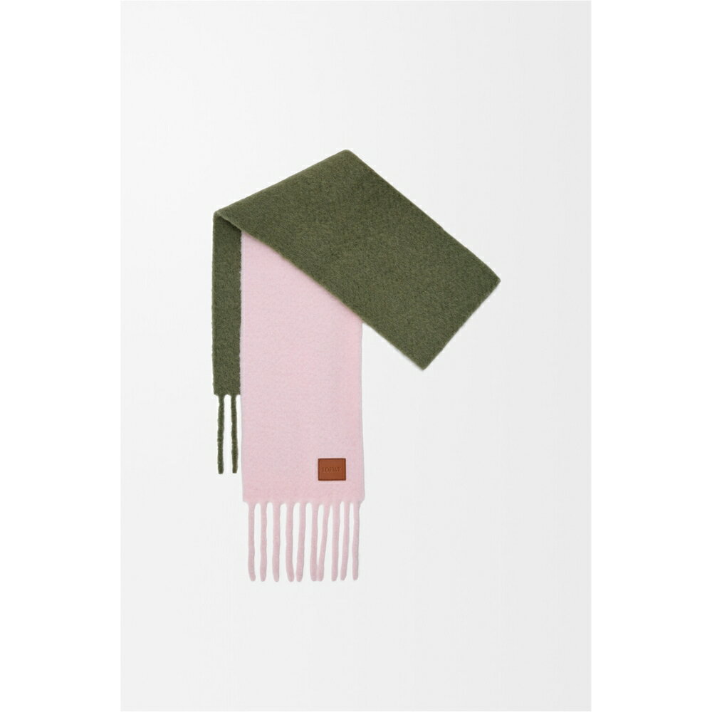 ロエベ LOEWE 2026春夏メンズ スカーフ【ソフトピンク/カーキグリーン 】【送料無料】【正規品】