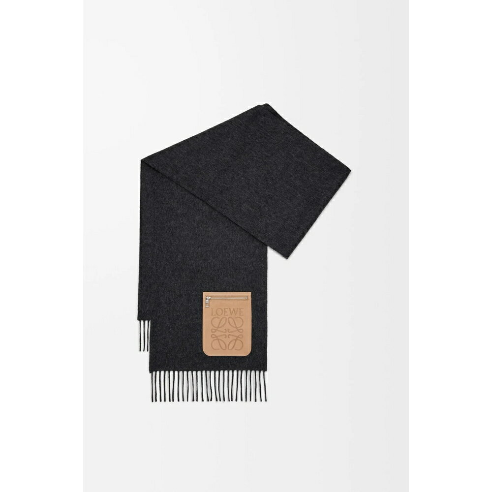 ロエベ LOEWE 2026春夏メンズ スカーフ【ダークグレーメランジ 】【送料無料】【正規品】