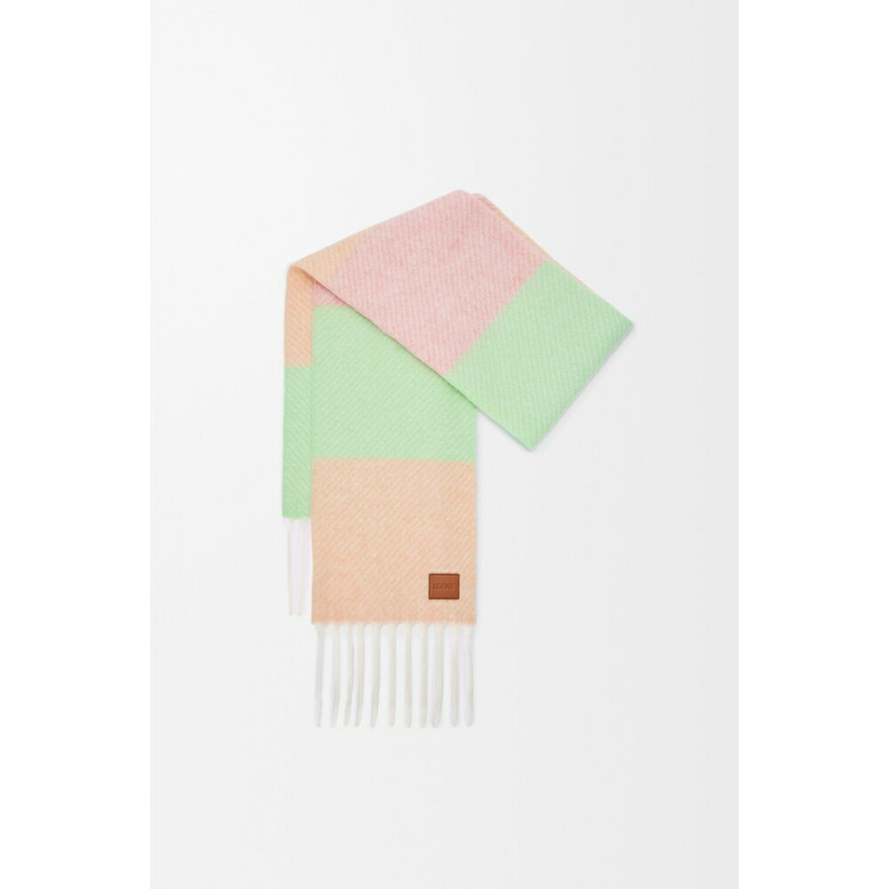 ロエベ LOEWE 2026春夏メンズ スカーフ【ピーチ/マッチャ/ピンク 】【送料無料】【正規品】