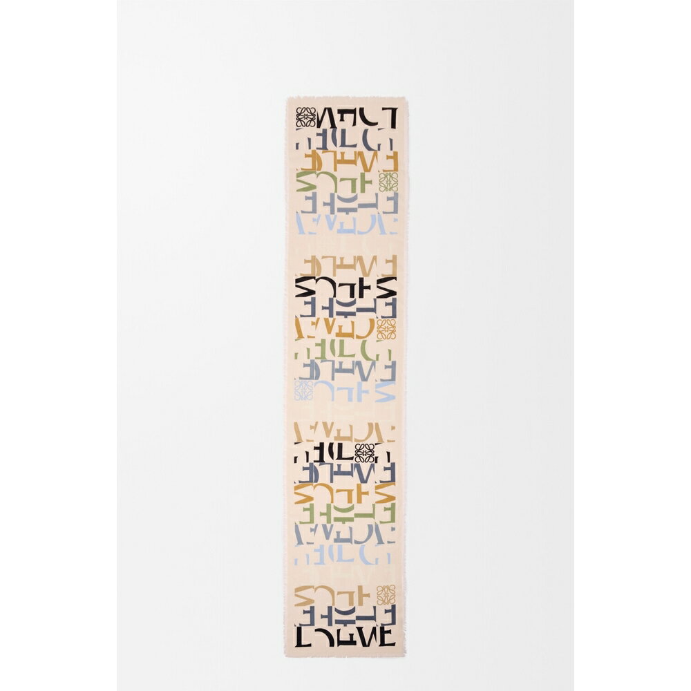 ロエベ LOEWE 2026春夏メンズ スカーフ【マルチカラー/キャラメル 】【送料無料】【正規品】