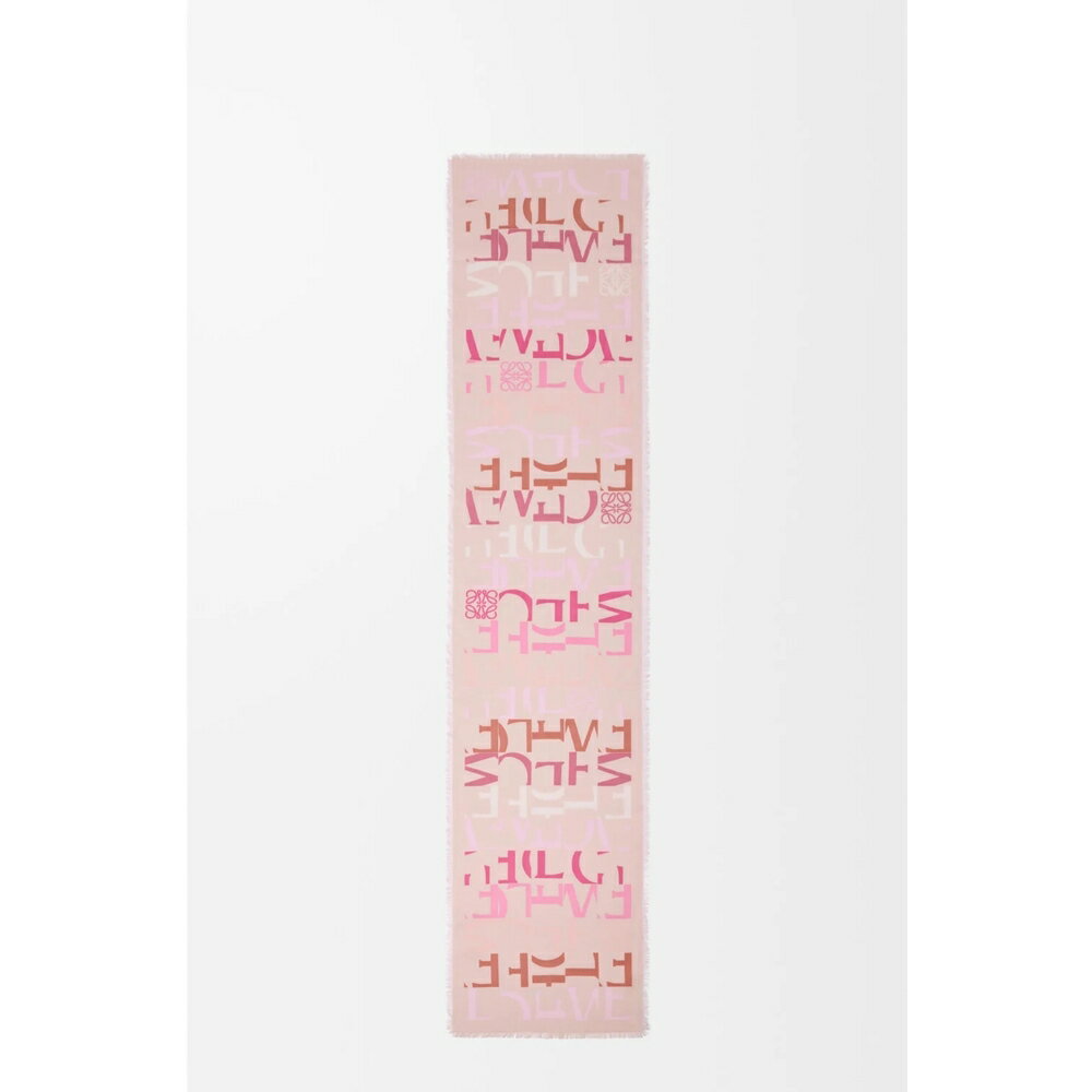 ロエベ LOEWE 2026春夏メンズ スカーフ【ピンクマルチトーン 】【送料無料】【正規品】