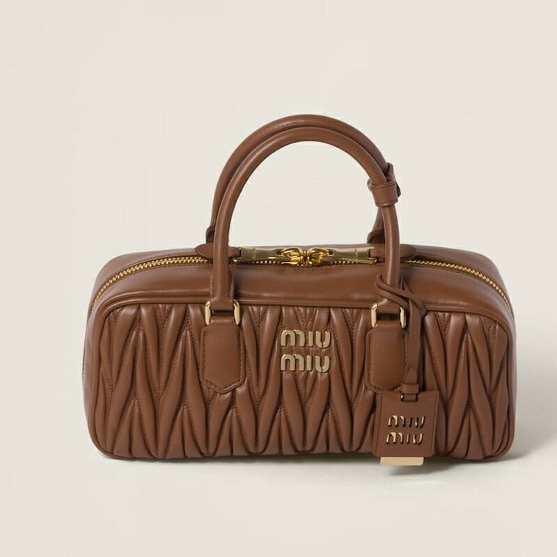 ミュウミュウ MIU MIU 2024春夏 アルカディ マテラッセレザー バッグ【コニャック 】【送料無料】【正規品】のサムネイル