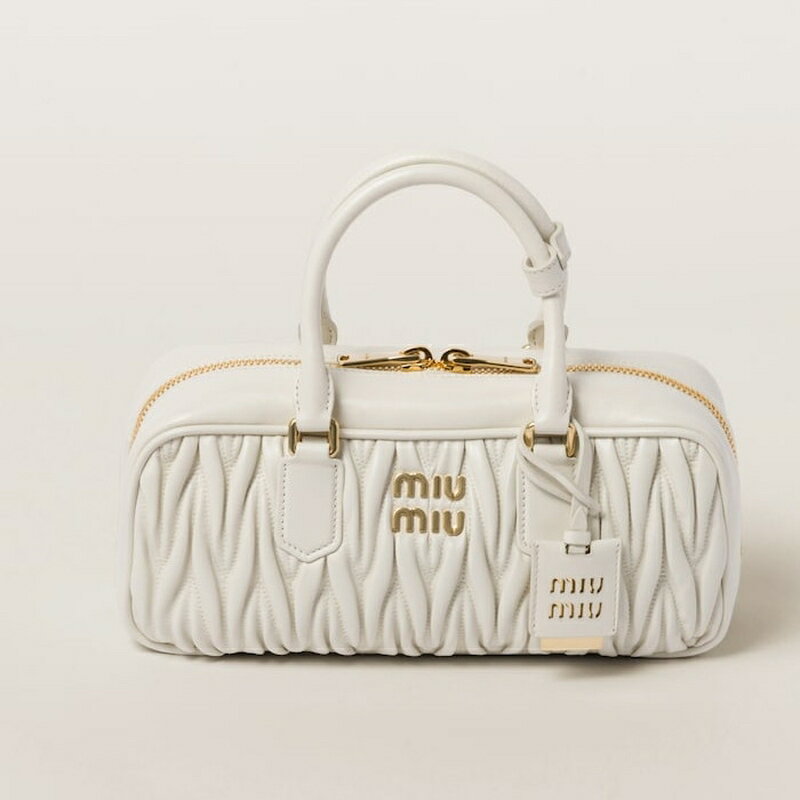 ミュウミュウ MIU MIU 2024春夏 アルカディ マテラッセレザー バッグ【ホワイト 】【送料無料】【正規品】のサムネイル