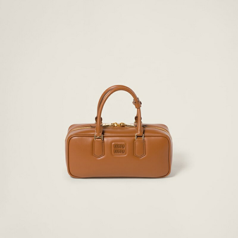 ミュウミュウ MIU MIU 2024/25秋冬 アルカディ レザー バッグ【コニャック 】【送料無料】【正規品】のサムネイル