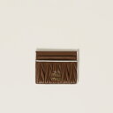 ミュウミュウ MIU MIU マテラッセレザー カードケース【ブラウン&ホワイト 】【送料無料】【正規品】