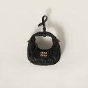 ミュウミュウ MIU MIU ワンダー マテラッセレザー ホーボーバッグ【ブラック 】【送料無料】【正規品】