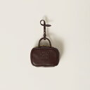 ミュウミュウ MIU MIU レザー トリック【ブラウン 】【送料無料】【正規品】