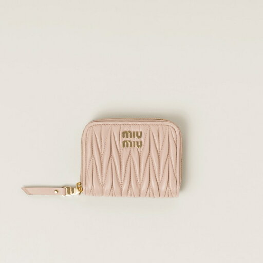 ミュウミュウ MIU MIU マテラッセレザー コインケース【ピンクベージュ 】【送料無料】【正規品】 ミュウミュウ MIU MIU マテラッセレザー コインケース【ピンクベージュ 】【送料無料】【正規品】