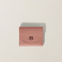 ミュウミュウ MIU MIU ヴィッテロダイノレザーフラップ付折り財布【オーキッドピンク 】【送料無料】【正規品】