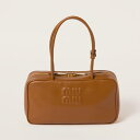 ミュウミュウ MIU MIU レザー トップハンドルバッグ【コニャック 】【送料無料】【正規品】