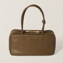 ミュウミュウ MIU MIU レザー トップハンドルバッグ【カーキ 】【送料無料】【正規品】