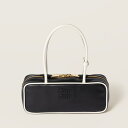 ミュウミュウ MIU MIU ボー レザー バッグ【ブラック/ホワイト 】【送料無料】【正規品】